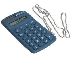 Калькулятор карманный с цепочкой металлодетектируемый продукция Detectamet